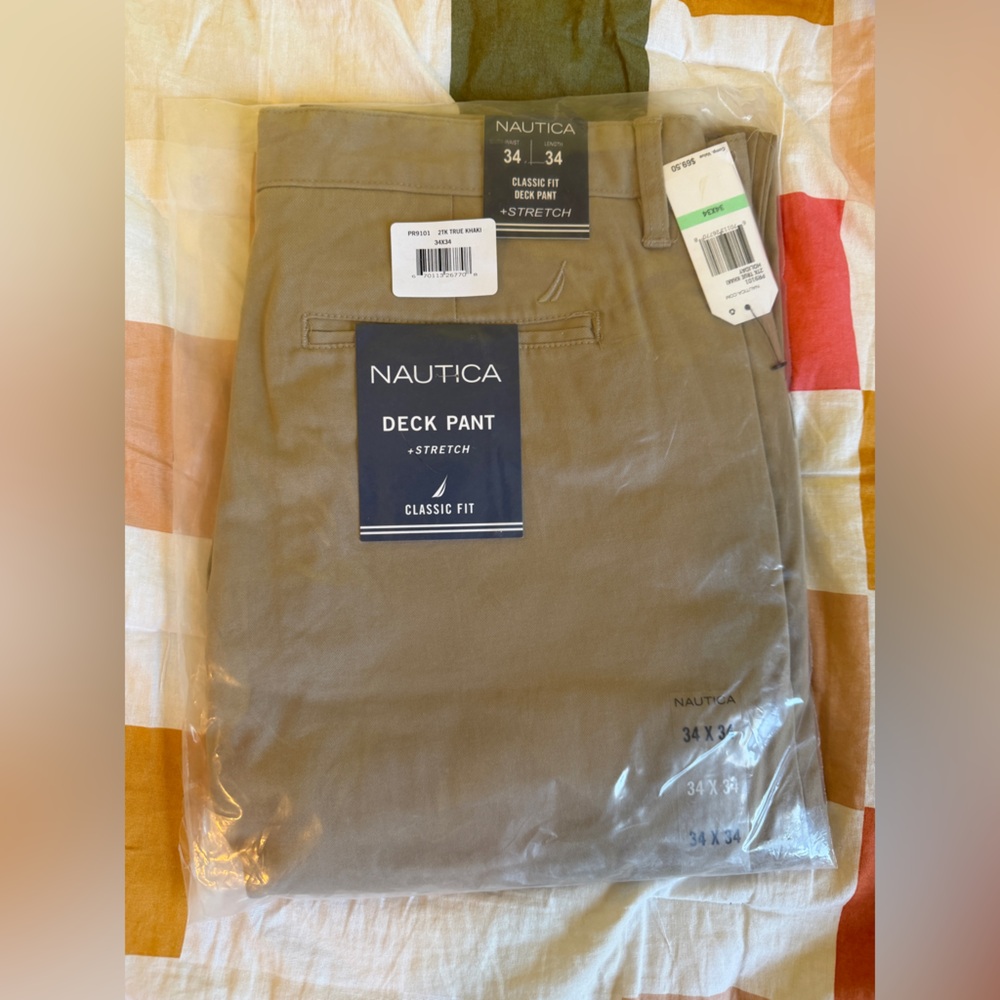Nautica Men's Stretch Deck Pants - Khaki